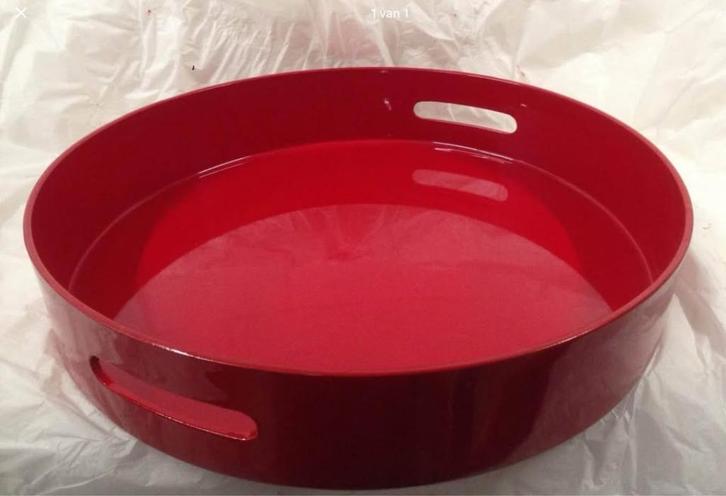 Grote decoratieve dienschotel, Huis en Inrichting, Woonaccessoires | Dienbladen, Nieuw, Kunststof, Rond, Ophalen