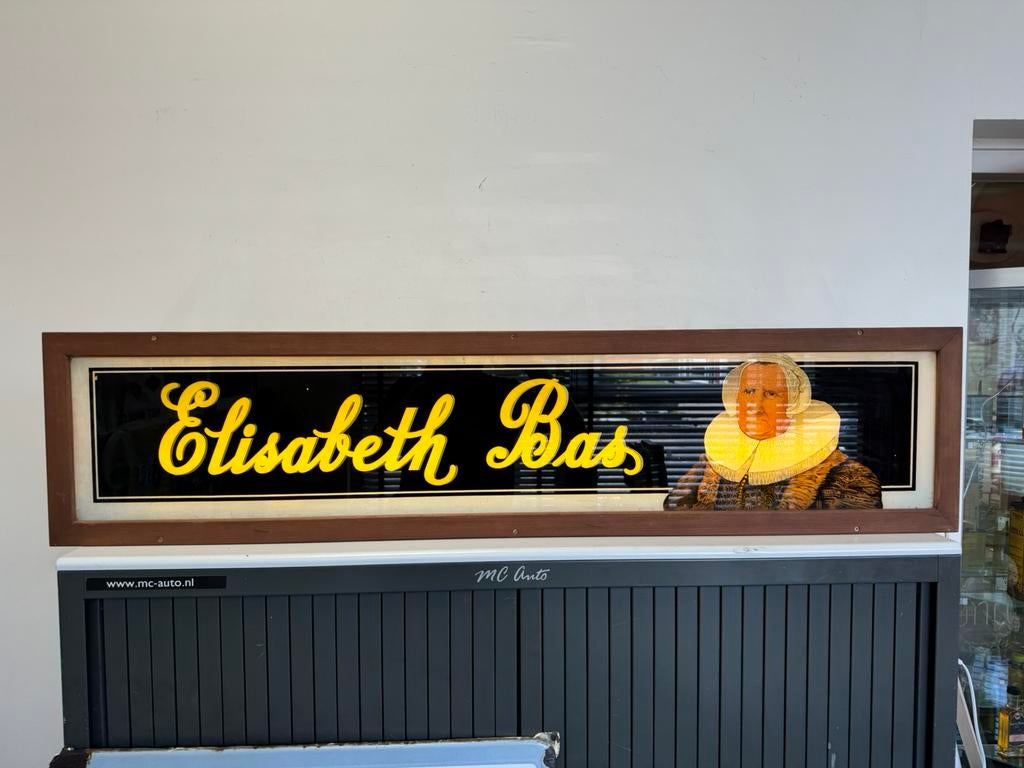 Boîte à lumière publicitaire pour cigares Elisabeth Bas, Collections, Marques & Objets publicitaires, Utilisé, Table lumineuse ou lampe (néon)