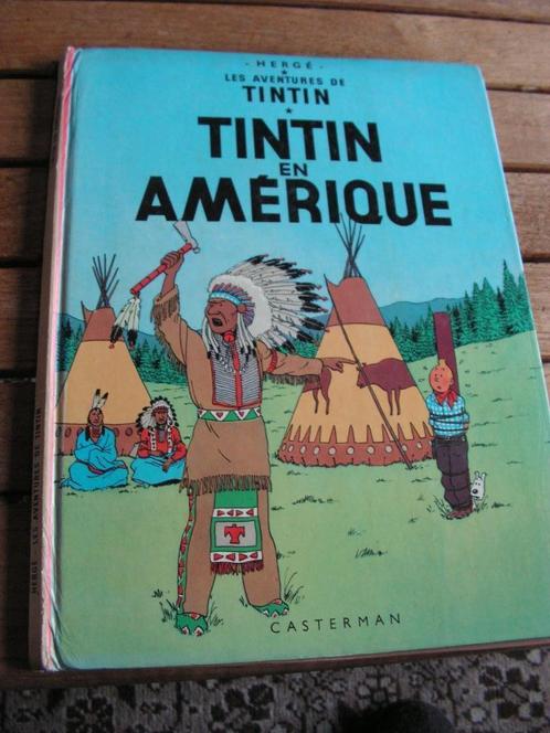 Vintage strip “Tintin en Amérique”., Boeken, Stripverhalen, Gelezen, Eén stripboek, Ophalen of Verzenden