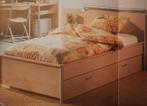 Eenpersoonsbed met onderschuifbed + eventueel bureau/Gautier, Huis en Inrichting, Ophalen, 90 cm, Beige, Tweepersoons