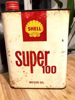 vintage olieblik SHELL Super 100 Motor Oil, Verzamelen, Merken en Reclamevoorwerpen, Ophalen of Verzenden, Gebruikt, Verpakking