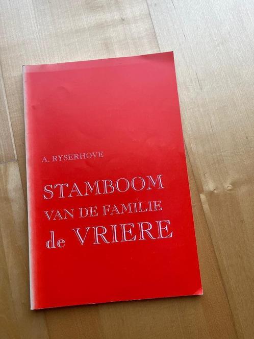 Stamboom van de familie De Vriere -1994- gesigneerd, Boeken, Geschiedenis | Stad en Regio, Gelezen, 20e eeuw of later, Verzenden