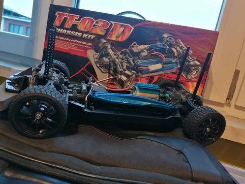 Tamiya TT02 Drift onderstel met body en accessoires, Hobby en Vrije tijd, Modelbouw | Radiografisch | Auto's, Zo goed als nieuw