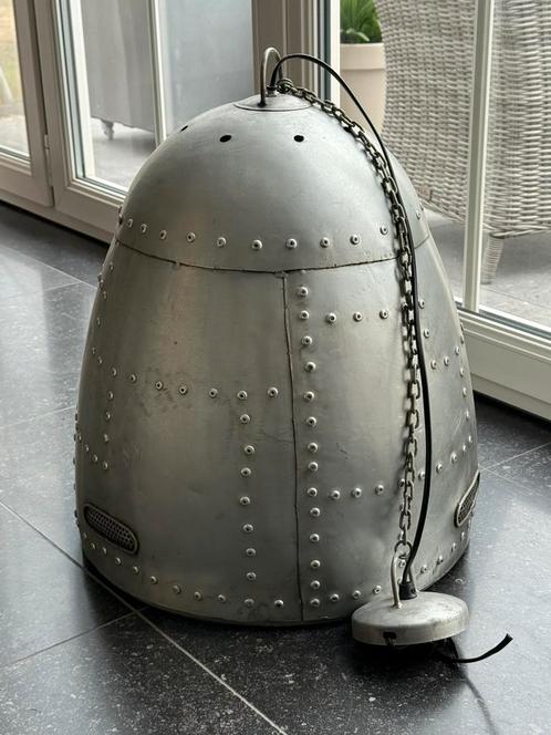 Industriële aircraft hanglamp ø45cm - metaal met ketting, Huis en Inrichting, Lampen | Hanglampen, Zo goed als nieuw, Metaal, Ophalen