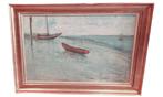 Karel Heymans (1899-1974) Bootjes aan het strand., Antiek en Kunst, Kunst | Schilderijen | Klassiek, Ophalen
