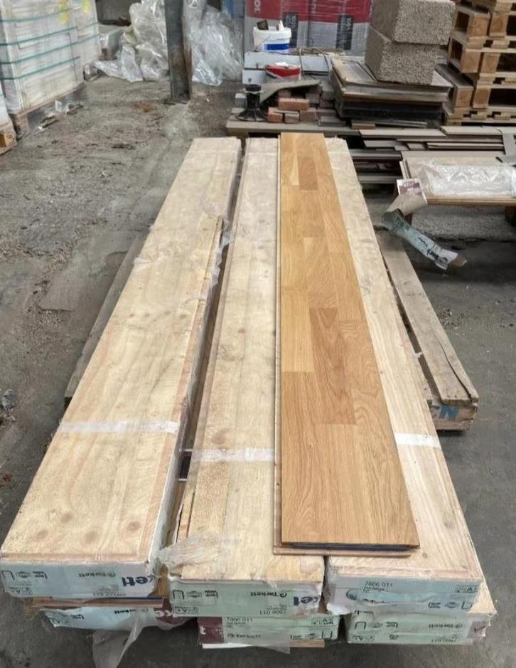 Paquet semi massif en chêne - 14mm - 15€/m², Doe-het-zelf en Bouw, Zeil en Folie, Zo goed als nieuw, Overige typen, 10 tot 15 m²
