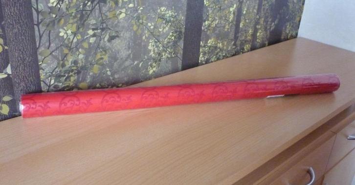 Rood flock geschenkpapier inpakpapier cadeaupapier barok, Diversen, Cadeaupapier, Ophalen of Verzenden