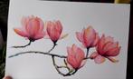Aquarelschilderij Magnolia, Ophalen of Verzenden