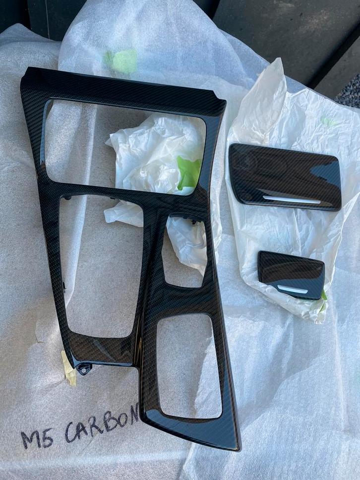Console centrale carbone BMW M5 F10,NEUVE OEM,3PCS, Auto-onderdelen, Dashboard en Schakelaars, BMW