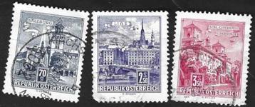 3 Postzegels Oostenrijk 1962 Gebouwen beschikbaar voor biedingen