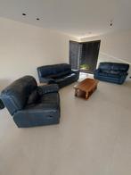 lederen salon met relax, Ophalen, Gebruikt, Leer