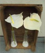 VAAS VINTAGE 1990 TAPS 18,5x dia 7,5 cm Flamingobloem set 2, Antiek en Kunst, Verzenden