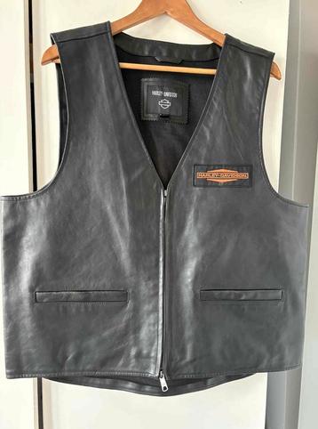 Harley Davidson zwart leren vest city limits mid heavy M-3XL beschikbaar voor biedingen