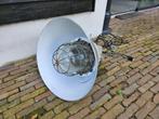Grote antieke industriële lamp Doorsnede 57 cm Hoog 65 cm, Ophalen