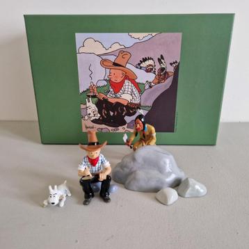 Tintin et Milou en Amérique avec l'Indien, Enlèvement ou Envoi, Tintin, Neuf, Statue ou Figurine