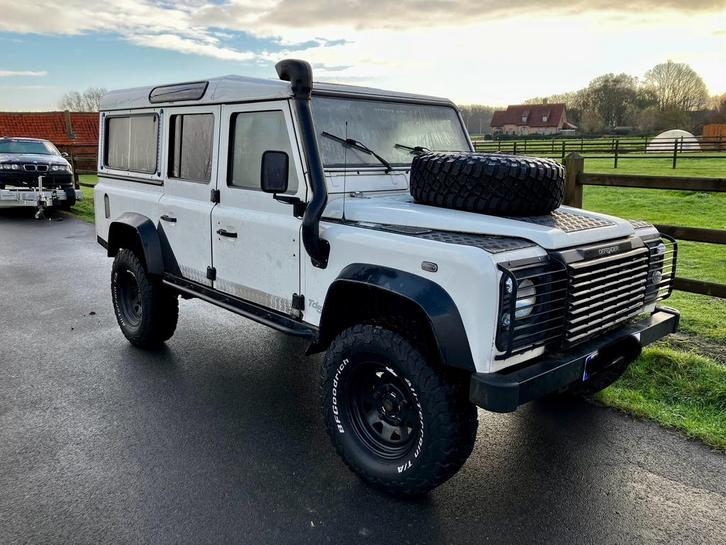 Land rover defender TD5 110, Auto's, Land Rover, Particulier, Defender, Diesel, SUV of Terreinwagen, 5 deurs, Handgeschakeld, Wit