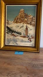 Ensemble de 2 peintures à l'huile de paysages alpins, Antiquités & Art, Enlèvement ou Envoi