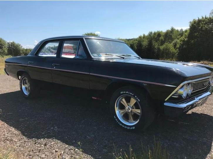 Chevrolet chevelle 1966, Auto's, Oldtimers, Particulier, Chevrolet, Benzine, 5 deurs, Handgeschakeld, Zwart, Blauw, Ophalen