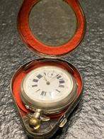 Antiek zakhorloge met kast — cilinder van 10 robijn, Overige merken, Overige materialen, Zakhorloge, Ophalen of Verzenden