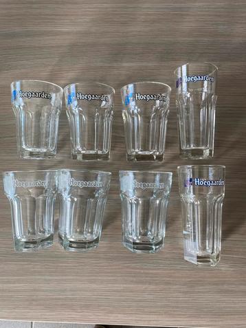 8 Hoegaarden glazen beschikbaar voor biedingen