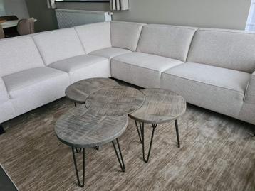 Mango houten salontafel set – Industrieel – 4-delig beschikbaar voor biedingen