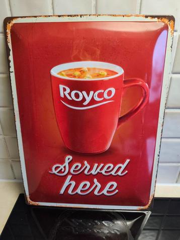Metaalplaat Royco. beschikbaar voor biedingen