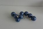 lot blauwe kerstballen ( 8 stuks), Diversen, Kerst, Gebruikt, Ophalen of Verzenden