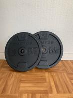2 halterschijven van 10kg elk - Domyos, Sport en Fitness, Ophalen of Verzenden, Zo goed als nieuw, Halterschijven