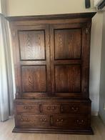 Eiken hoge kast, Huis en Inrichting, Kasten | Buffetkasten, Ophalen, Met deur(en), 100 tot 150 cm, Eikenhout