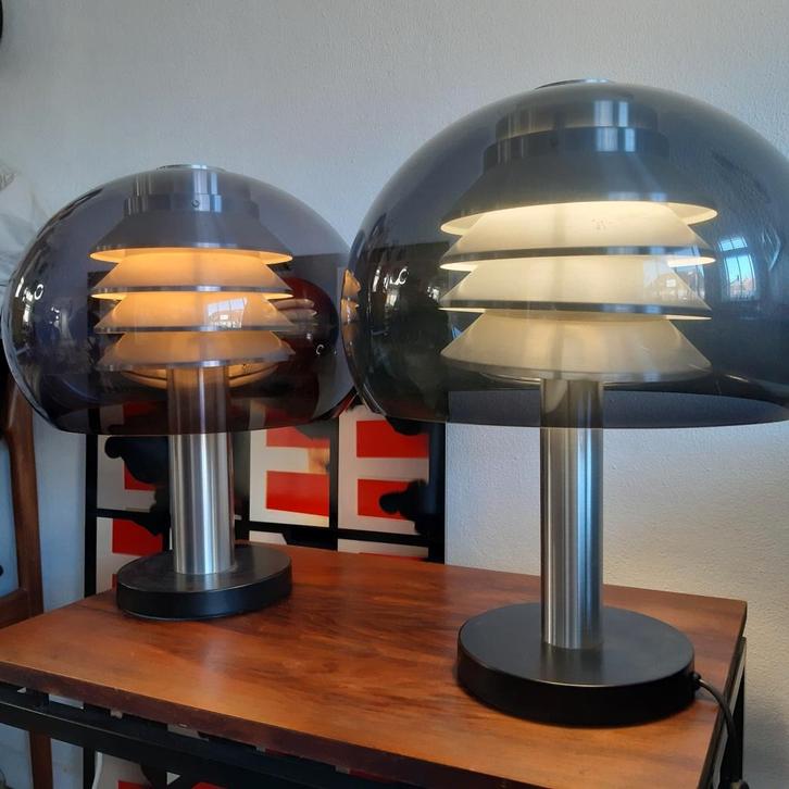 2 lampes de table vintage design suédois Hans-Agne Jakobssen, Maison & Meubles, Lampes | Lampes de table, Utilisé, Moins de 50 cm