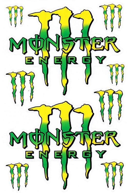Monster Energy stickervel #11, Collections, Autocollants, Neuf, Envoi