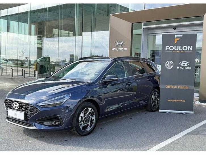 Hyundai i30 Wagon 1.0 T-GDI Techno | STOCK, Auto's, Hyundai, i30, Benzine, Break, 5 deurs, Handgeschakeld, Blauw, Zwart