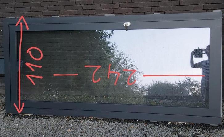 aluminium buitendeur met glas  IN PERFECTE STAAT, Doe-het-zelf en Bouw, Glas en Ramen, Zo goed als nieuw, Overige typen, 160 cm of meer