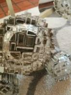 Grand Lustre Sciolari 11 feux Chrome et verre, Ophalen, Zo goed als nieuw, Glas