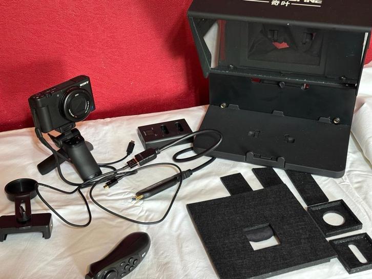 Sony ZV-1 Vlogcamera + Elgato Cam Link + Teleprompter + Mic, Audio, Tv en Foto, Fotocamera's Digitaal, Gebruikt, Compact, Sony