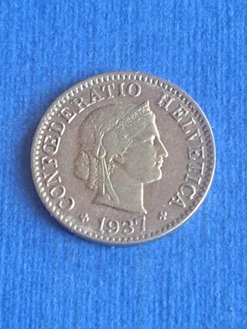 1937 Zwitserland 5 rappen, schaars beschikbaar voor biedingen