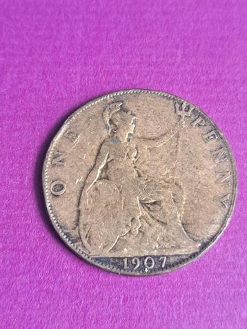 1907 Engeland 1 penny Edward VII beschikbaar voor biedingen