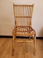 prachtige Vintage stoel bamboe, rotan en rieten met zitting, Huis en Inrichting, Ophalen