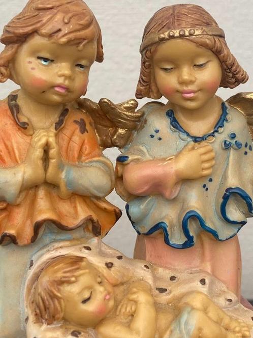 Retro muziekdoos "little angels" met FONTANINI beeldjes, Antiek en Kunst, Antiek | Porselein, Ophalen