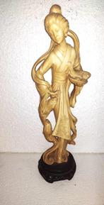 Belle grande statue orientale ancienne de la déesse Guan en, Antiquités & Art, Art | Sculptures & Bois, Enlèvement