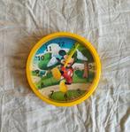 Mickey Mouse - Klok - Geel - Kinderen - Analoog - €4, Huis en Inrichting, Woonaccessoires | Klokken, Analoog, Gebruikt, Wandklok