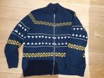 Blauwe vest met rits geel wit motief Esprit maat XL, Kleding | Heren, Truien en Vesten, Blauw, Maat 56/58 (XL), Ophalen of Verzenden
