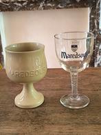Stenen drinkbeker en glas, Maredsous, Ophalen of Verzenden, Zo goed als nieuw