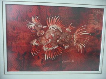 SCHILDERIJ PARADIJSVOGEL   beschikbaar voor biedingen