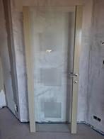 Vantail de porte vitré avec charnières et poignée, Bricolage & Construction, Enlèvement, Verre