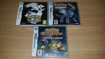 3 Pokémon spelletjes Nintendo DS.