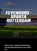 3 tickets te koop Feyenoord - Sparta Rotterdam 08/02/2025, Tickets en Kaartjes, Sport | Voetbal, Drie personen of meer, Februari