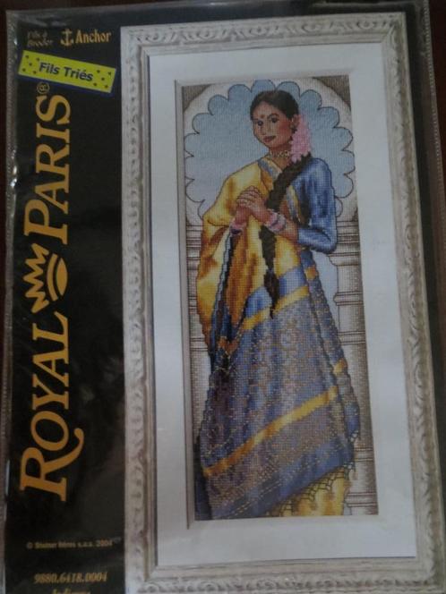 kit point de croix - Femme indienne - Royal Paris-nouveau, Hobby & Loisirs créatifs, Broderie & Machines à broder, Neuf, Set à broder