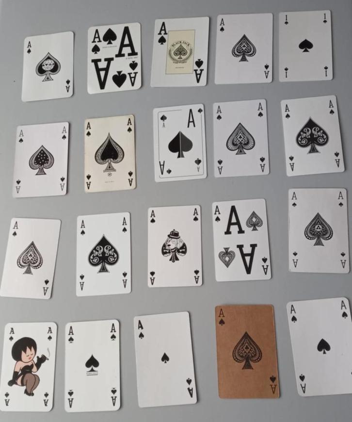 50-tal Schoppenaas / Ace of spades kaarten, Verzamelen, Speelkaarten, Jokers en Kwartetten, Zo goed als nieuw, Speelkaart(en)