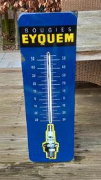 emaille reclamebord thermometer bougies EYQUEM, Verzamelen, Ophalen of Verzenden, Gebruikt, Reclamebord